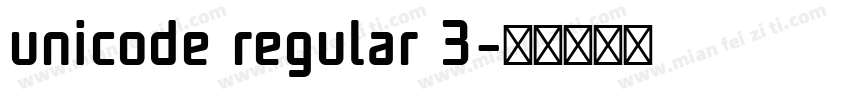 unicode regular 3字体转换